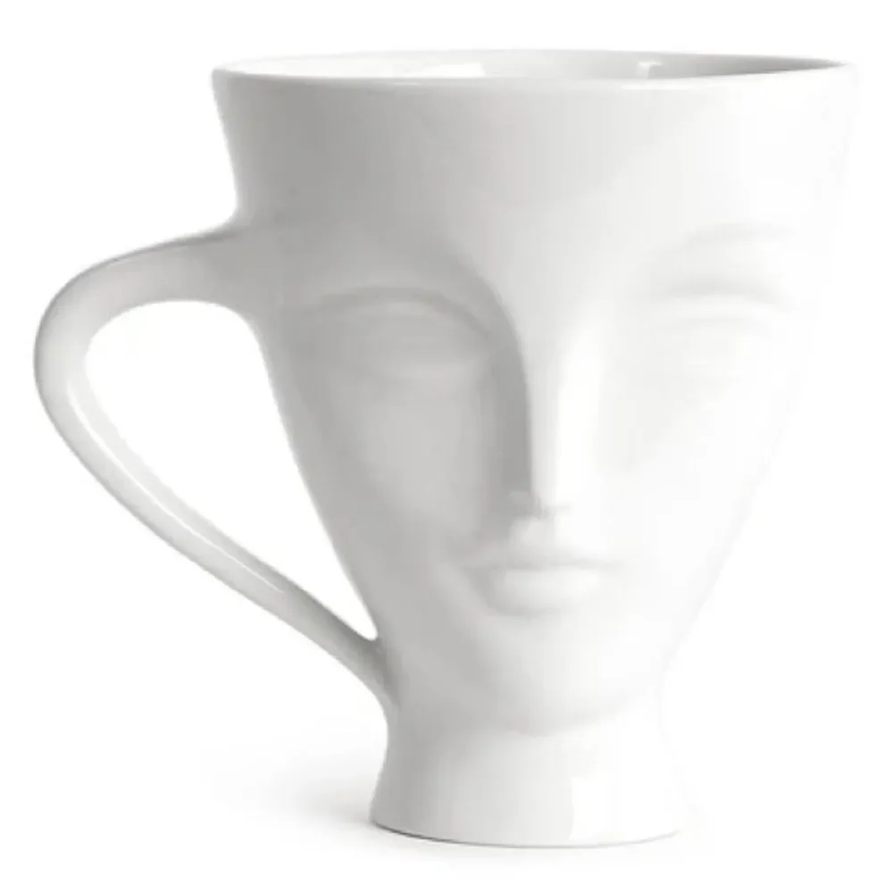 JONATHAN ADLER Giuliette Mug. Glossy White. Set of 2. Pristine Condition.
